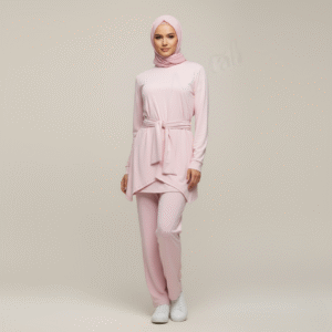 The Sculpting Wrap Tunic Set - Bare Blush
